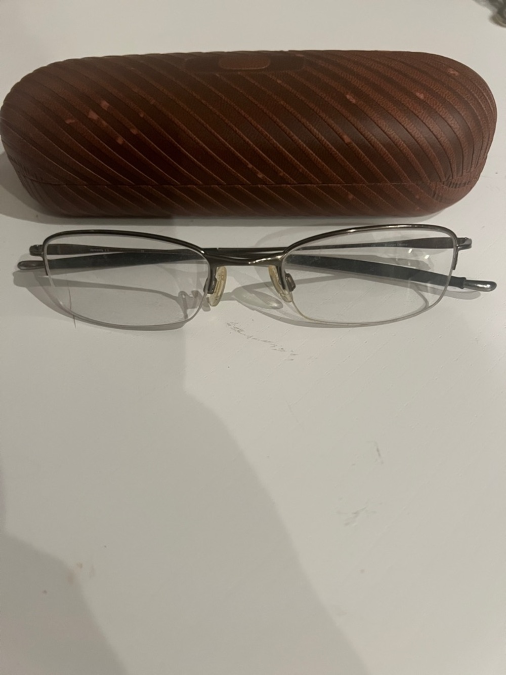 oakley jacknife Eyeglasses 2.0 Preowned Brushed Chrome 49-20-135